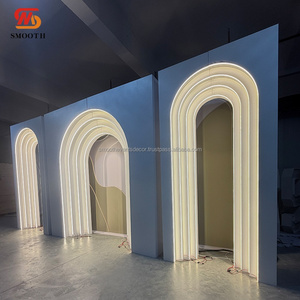 SMOOTH Hot Selling Sets Wedding Stage Backdrop <b>Arch</b> Set 3D Multiple Layers Pvc <b>Arch</b> Stand <b>For</b> Events <b>Decoration</b> - Product Image 6