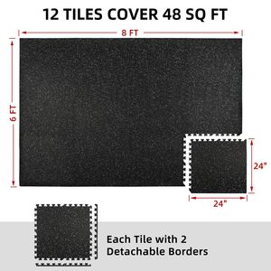 Sanhong tập thể dục EVA cao su phòng tập thể dục sàn gạch không độc hại 60cm chống rung cao su Mat Câu Đố hấp thụ sốc phòng tập thể dục nhà mat - Product Image 4