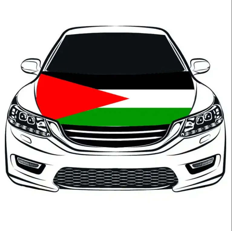 Quantity Quality Assured Waterproof 110*150 120*160 Polyester Palestine Car Hood Cover Flag For Outdoor Activities