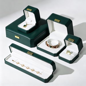 Caja de Joyería Octogonal de Piel Sintética de Alta Gama con Logotipo Personalizado, Varios Tamaños, con Placa de Identificación Metálica para Empaque de Marca de Joyería - Product Image 4