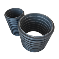 Tuyau de drainage d'égouts en HDPE à double paroi ondulée JUNYU DN300-DN800mm, connexion par fusion à emboîtement SN10, DN100-DN1200, 5,8-11,8m