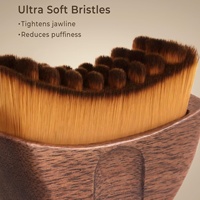 Brosse de massage faciale et corporelle en bois avec logo personnalisé pour drainage lymphatique, sculpting du visage, anti-gonflement et traitement du double menton (Gua Sha)