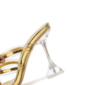 Sandalias de Cristal 2025 con Lazo Brillante y Pedrería, Zapatos de Fiesta, Tacones Altos de Moda para Mujer - Product Image 3