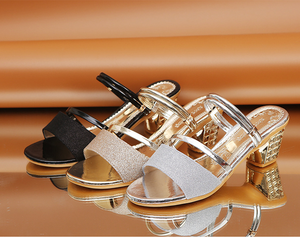 Sandales <span class=keywords><strong>transparentes</strong></span> pour femmes, <span class=keywords><strong>chaussures</strong></span> à talon en caoutchouc, printemps et été - Product Image 2