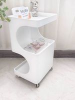 Chariot de pédicure en acrylique blanc, mobilier de spa moderne et luxueux pour salon de beauté, salle de bain, maison, bureau