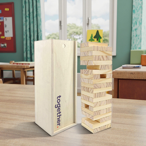 ชุดบล็อกก่อสร้างแบบโต้ตอบพิมพ์โลโก้ได้ปรับแต่งได้สำหรับสำนักงานและโรงเรียนพร้อมกล่องของขวัญส่งเสริมการขายสำหรับเพื่อน - Product Image 3