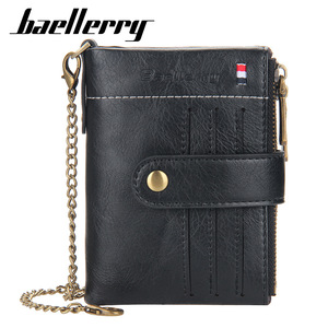 กระเป๋าสตางค์ผู้ชายแบบสั้น Baellerry หนัง PU พับสามตอน พร้อมสายโซ่ อเนกประสงค์สำหรับใช้ในชีวิตประจำวัน - Product Image 5