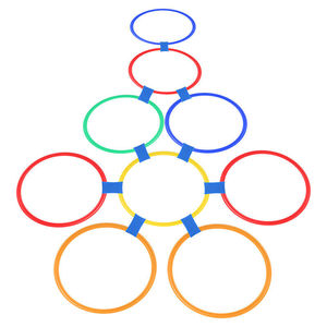 Ensemble de cerceaux pour enfants, jeu de cerceaux en plastique pour hopscotch, jouet d'entraînement sensoriel pour tout-petits - Product Image 2