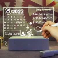 Panneau de notes veilleuse Led créative USB, panneau de messages, lampe de vacances avec stylo, cadeau pour enfants, petite amie
