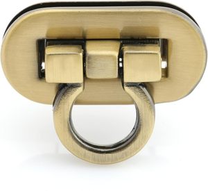 CRAFTMEMORE Pack de fermoirs ovales en métal pour boîtes à artisanat, fermoirs à bascule pour sacs et pochettes, fournitures de fabrication, petit format, laiton brossé - Product Image 1