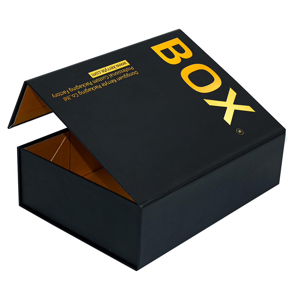 Custom Printing Luxury Rigid Folding Black Paper Packaging Magnet Closure Lid Cardboard Foldable Magnetic Gift Boxes With Logo