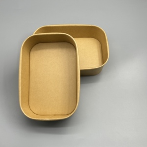 Bol à salade en papier kraft, impression de logo personnalisée, directement de l'usine, jetable, pour emballage alimentaire chaud et froid - Product Image 5