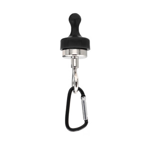 Crochet magnétique puissant avec mousqueton, capacité de charge de 3 kg, en acier inoxydable, pour le camping, la tente, la bâche, utilisation en extérieur - Product Image 1