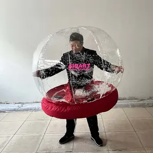 2024 Desfile de Navidad Rendimiento Pvc Traje de bola de nieve inflable Traje