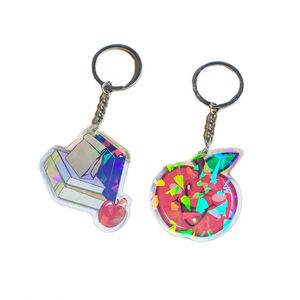 Customizable Double-Sided Printed Acrylic Pendant Keychain <b>Rainbow</b> Style Plastic Material - Product Image 2