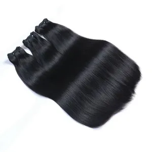 Manufacture directe cheveux crus cheveux de temple indien crus birman 12a qualité haute qualité Double dessiné cheveux vierges alignés sur les cuticules