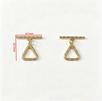 Fermoir à bascule en laiton, fermoir à bascule triangulaire texturé plaqué or, fermoir minimaliste pour la fabrication de bijoux