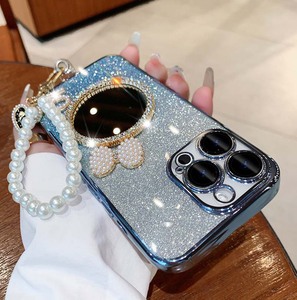 Lujo Bling diamante espejo perla pulsera brillo lente protección película TPU <span class=keywords><strong>funda</strong></span> de teléfono móvil para <span class=keywords><strong>Iphone</strong></span> 7 8 Plus X Xr Xs Max <span class=keywords><strong>SE</strong></span> - Product Image 2
