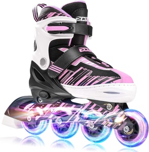 Patins à roulettes ajustables pour filles <span class=keywords><strong>ECOO</strong></span> - Utilisation en extérieur, cadre en alliage d'aluminium épais, design respirant - Product Image 2