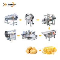 Ligne de production de frites de pommes de terre, friteuse continue, machine à fabriquer des chips, machine à éplucher les pommes de terre