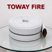 Polyester tuyau d'incendie à veste unique 0.8Mpa pression de travail tuyau de décharge d'eau plat tuyau d'incendie TOWAY FIRE