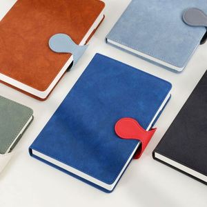 En stock, carnet à couverture rigide en cuir A5 avec boucle magnétique simple, carnet de planification de haute qualité, carnet de journal pour l'école - Product Image 3