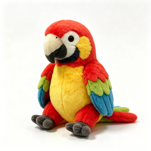 Peluche de guacamaya roja personalizado, peluche de loro, juguete de peluche de guacamaya roja - Product Image 2