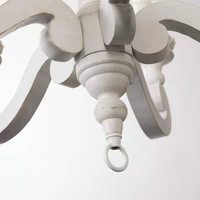 Etienne Bois Massif Bobeches C6123-5 Luminaire de Lustre en Cristal de Style Populaire pour Chambre d'Enfant