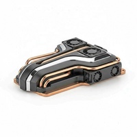 Dissipateur thermique IPC intégré personnalisé avec ailettes en aluminium denses, base en cuivre, caloducs, dissipateur thermique passif sans ventilateur, refroidisseur d'ordinateur industriel