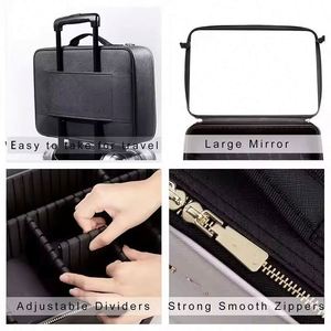 Free Sample Polyester Travel Cosmetic Organizer Brush <b>Holder</b> Waterproof <b>Makeup</b> with compartments Artist Storage Box <b>Makeup</b> Bags - Product Image 5