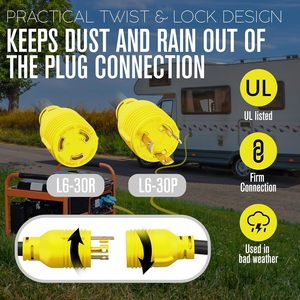 30A 125V <span class=keywords><strong>NEMA</strong></span> <span class=keywords><strong>L6</strong></span>-30P/<span class=keywords><strong>L6</strong></span>-30R sjtw 10awg PVC Áo khoác IP65 100% đồng nguyên chất nhiệm vụ nặng nề ngoài trời thiết bị công nghiệp Thiết bị đo đạc - Product Image 4