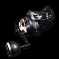 Moulinets de Baitcasting à Bobine Large et Profonde, Haute Puissance de Frein, Rapport de Transmission 6.3:1, en Fibre de Carbone, pour Pêche au Poisson-sonnette, en Mer, en Bateau, et Jigging Lent