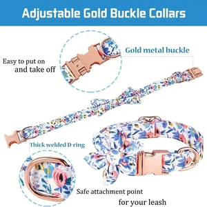 Ingrosso logo personalizzato Design regolabile fiore collare per cani guinzaglio - Product Image 3