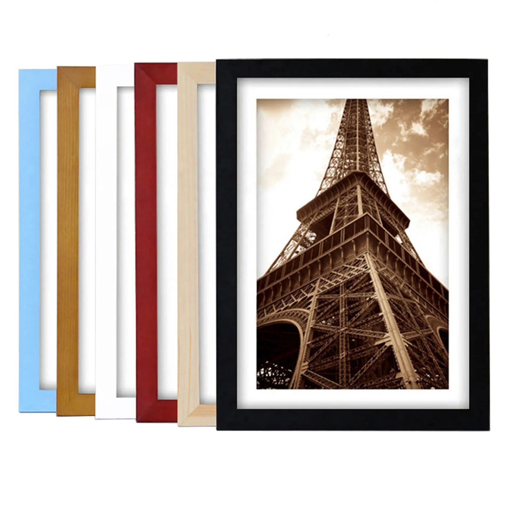 Custom Wholesale Desktop Decoration Square Picture Frame Solid Wood Photo Frame 5 6 7 8 10 inch Photo Frame Customized Cla