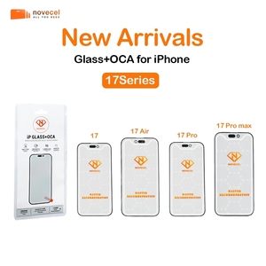 Novecel กระจกหน้าจอสัมผัสสำหรับ <span class=keywords><strong>iPhone</strong></span> 17/17air/17pro/17 <span class=keywords><strong>PRO</strong></span> MAX 16 15 14 13กระจก LCD ด้านนอกพร้อมกาวสำหรับเปลี่ยนเลนส์ - Product Image 1