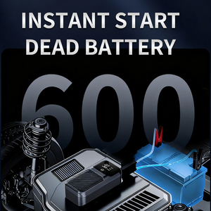 Bộ khởi động bình ắc quy ô tô thông minh 12V, dòng điện cực đại 600A, màn hình kỹ thuật số, cổng USB-C, đạt chứng nhận UN38.3, nhỏ gọn, tiện dụng, tích hợp chức năng sạc dự phòng - Product Image 3