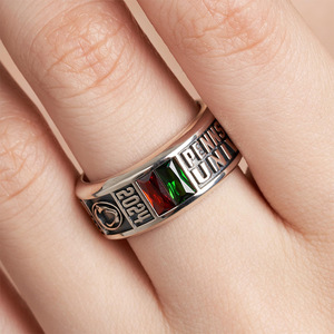 Anillo Universitario de Psicología Personalizado en Latón Plateado, Modelo de Anillo de Universidad - Product Image 6