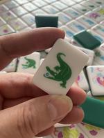 Mahjong Acrílico Moderno de Lujo Americano, Doble Capa, Combinación de Colores, Fichas con Números en Inglés, Diseño Creativo de Cocodrilo, 4 Jugadores