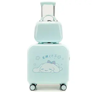 Großhandel leichte Kinder reisen Trolley Taschen Vintage Spinner rollende Mädchen Kinder Gepäck taschen Retro-Stil Koffer Direkt verkauf