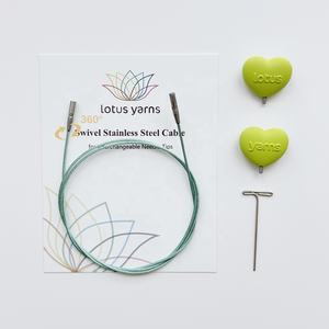 Lotus Yarns 360 °   Cable Giratorio con Tapas para Puntas Intercambiables, Accesorios para Herramientas <span class=keywords><strong>de</strong></span> Tejer <span class=keywords><strong>a</strong></span> Mano y <span class=keywords><strong>Crochet</strong></span> - Product Image 3