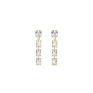 Boucles d'oreilles en cristal, acier inoxydable 316L, placage or PVD, durables, résistantes, style goutte, bijoux - Product Image 2