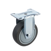 Roulettes pivotantes de haute qualité de 32mm TPR verrouillage de roue 90-120kg capacité de charge roulement à billes pour chariots industriels meubles-Direct