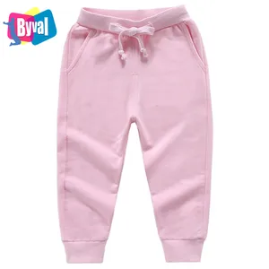 Byval jogger joggingbroek zijn fleece gevoerde baby meisjes fleece jogger broek