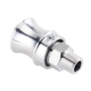 Vanne coulissante manuelle en acier inoxydable 304HSV08 10, vanne de régulation de gaz à pousser/tirer, taille de port 1/2 pouce - Product Image 1