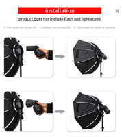 TRIOPO Date KX 90CM Softbox Octogone Parapluie Boîte À Lumière pour Godox AD200 V1 Speedlite Flash Lumière Photographie Studio Accessoires