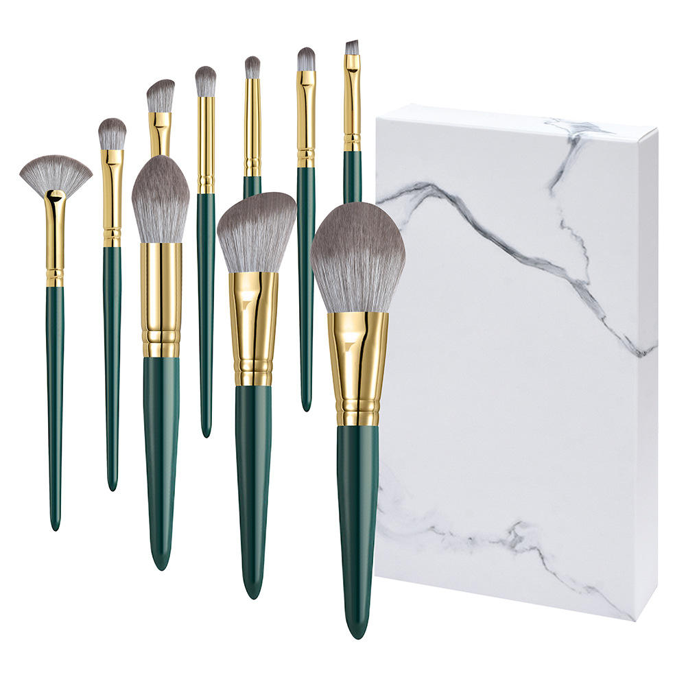 10 pièces en vert + boîte en papier