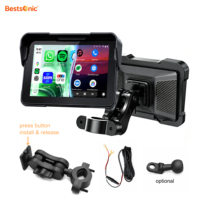 Bestsonic - Pantalla Táctil para Motocicleta Compatible con Guantes, Actualización de Pantalla CarPlay, Sistema de Navegación Inteligente Universal para Motocicleta de 5 Pulgadas