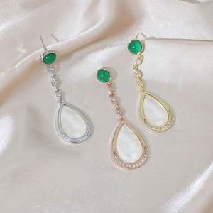 Hibride แฟชั่นใหม่ชุดต่างหูสร้อยคอ2ชิ้นชุดเครื่องประดับมุกสำหรับผู้หญิงเจ้าสาวเครื่องประดับงานเลี้ยงเครื่องประดับ N-1561 Bijoux - Product Image 4