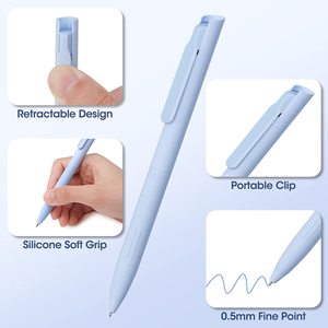컬러 젤 펜 6색 잉크 빠른 건조 리트랙터블 귀여운 펜 세밀한 펜촉 0.5mm 젤 잉크 펜 부드러운 필기 문구류 - Product Image 5