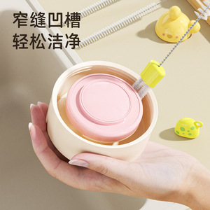 Bottle Cleaning Brush For Baby Straw Cup With Mushroom Handle Soft Bristle Long Reach 2 In 1 Set - Product Image 4